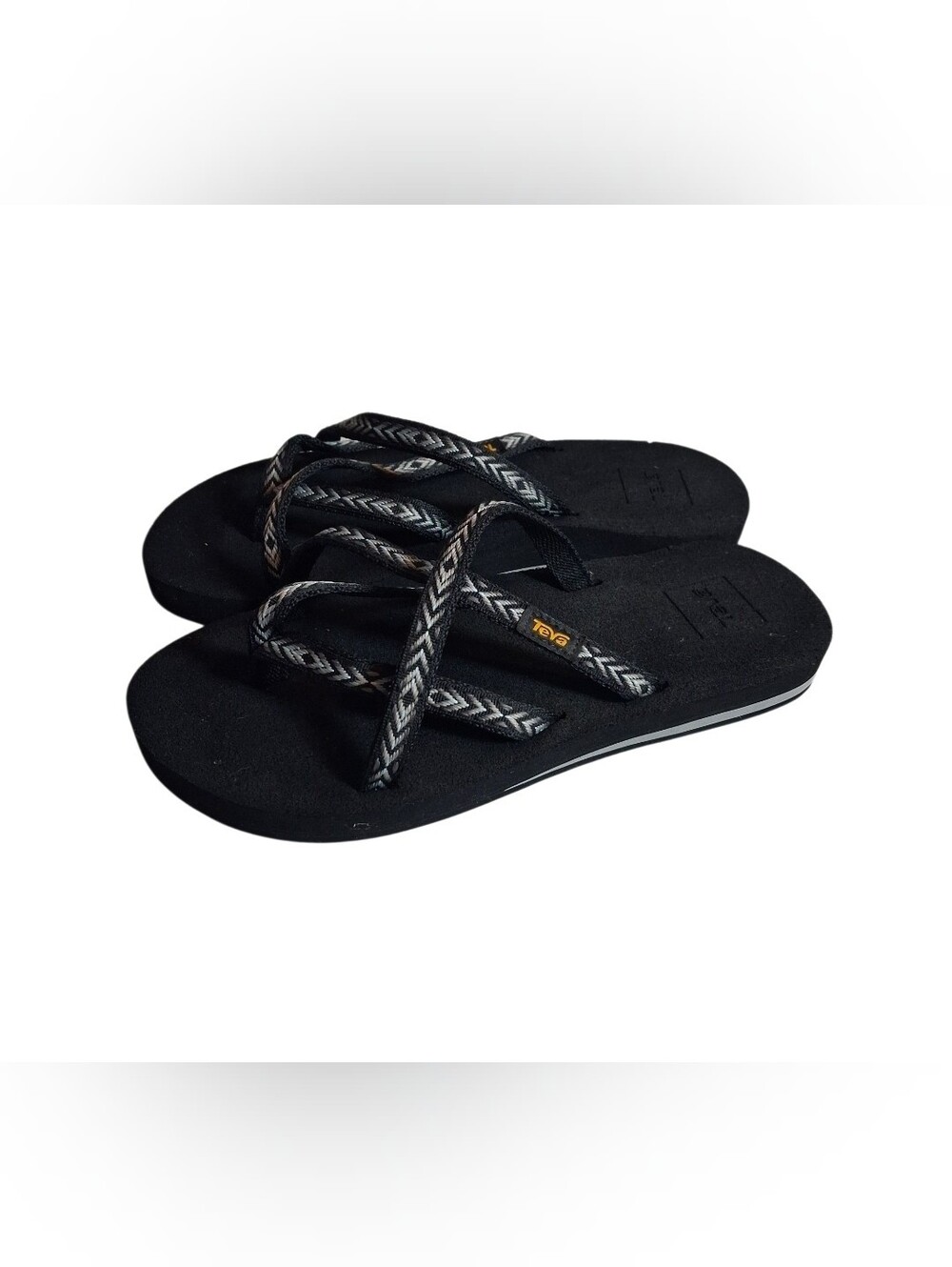 Teva Olowahu Sandals Women Size 7 Black Comfy Beach